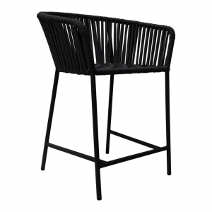 Jalisco banco counter aluminio negro cuerda negra