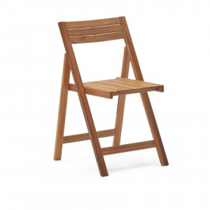 Sadirar silla plegable de exterior de madera maciza de acacia