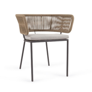 Avandaro silla metal negro, cuerda y tela // Exterior techado.