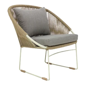 Manzanillo sillón acero galvanizado, textilene y cojinería en loneta  // Exterior 100%