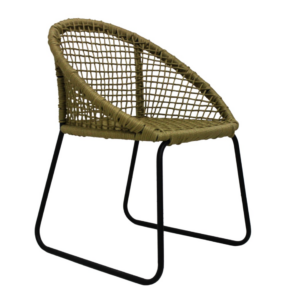 Mixtlan silla acero galvanizado negro cuerda textilene beige // Exterior 100%
