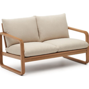 Sacaleta sofá madera, textilene y cojinería loneta // Exterior 100%