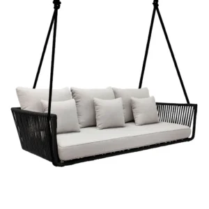 Vallarta columpio sofa acero galvanizado beige textilene beige loneta // Exterior 100%