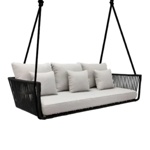 Vallarta columpio sofa acero galvanizado negro textilene negra tela loneta // Exterior 100%