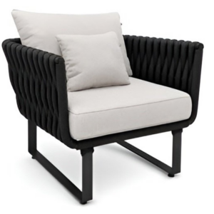 Vallarta sillón tejido cuerda gruesa cojinería en tela loneta PEDIDOS ESPECIALES // Exterior 100 %