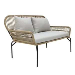 Zapotlán love acero galvanizado negro textilene beige tela loneta // Exterior 100%